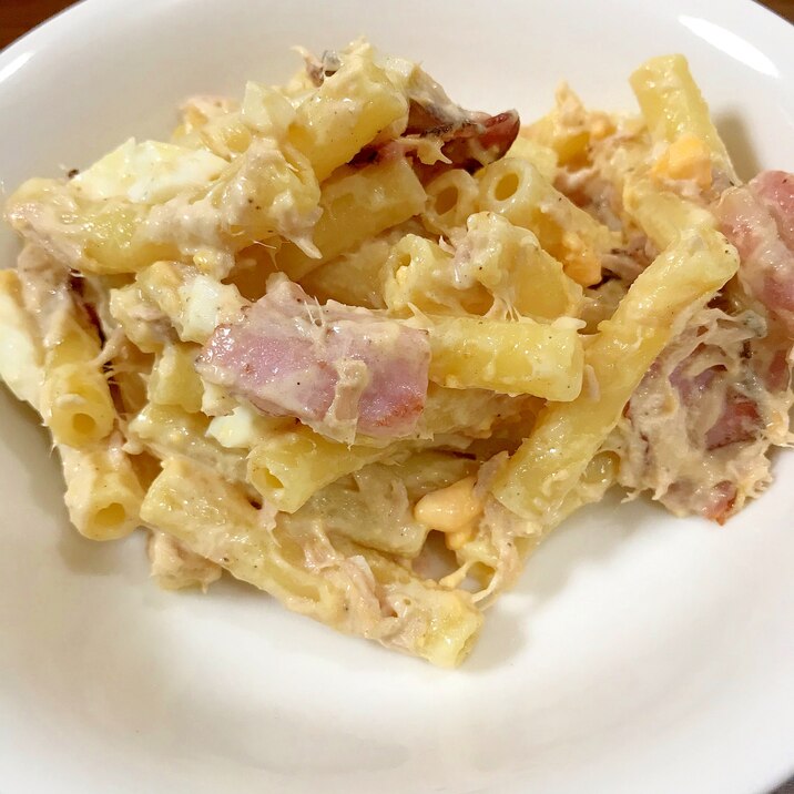 卵とベーコンとツナのマカロニサラダ レシピ 作り方 By 水玉模様 楽天レシピ